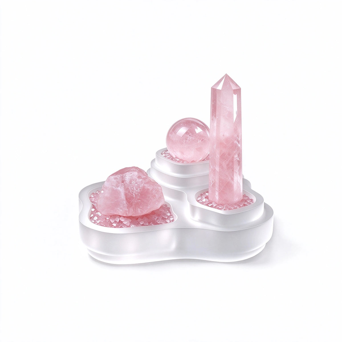 Sanctum of Heart crystal altar vessel in a natural stone setting