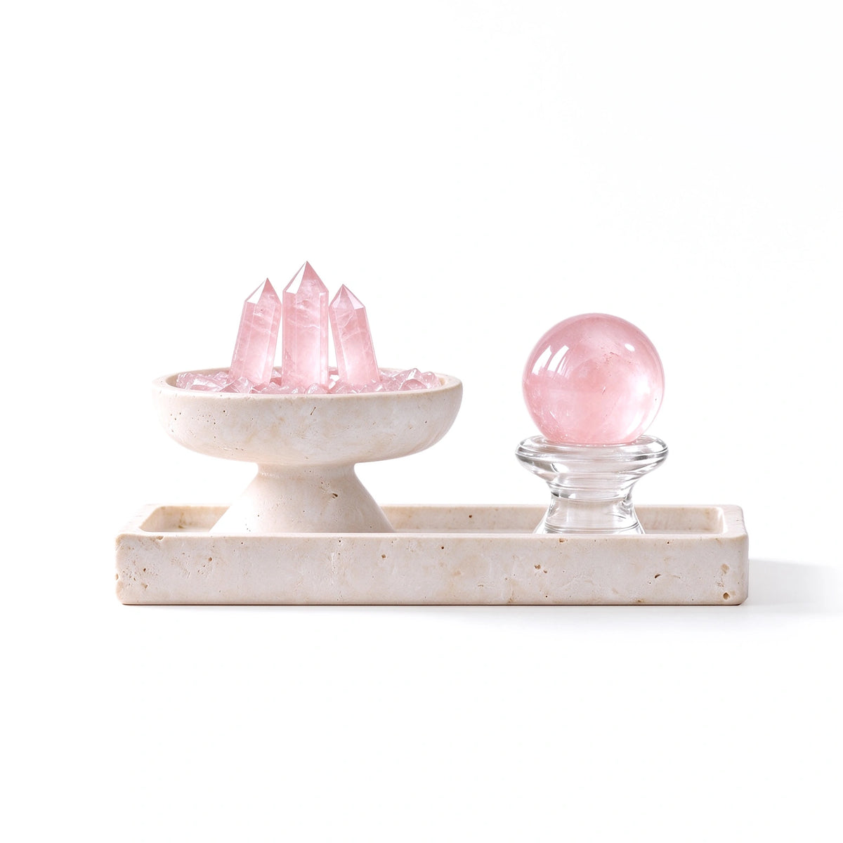 Amity Altar Vessel crystal altar vessel in a natural stone setting