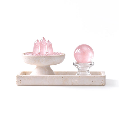 Amity Altar Vessel crystal altar vessel in a natural stone setting
