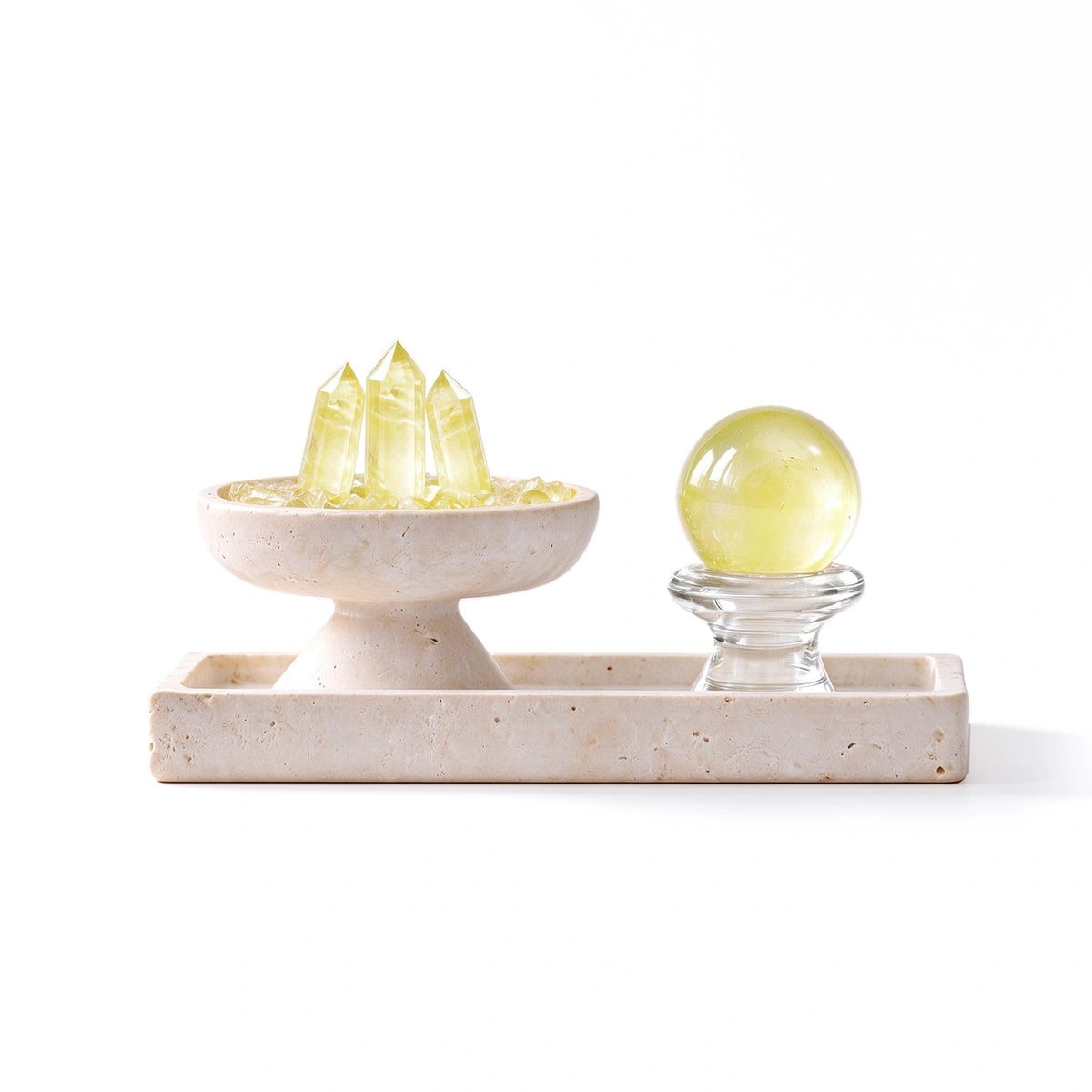 Abundance Altar Vessel crystal altar vessel in a natural stone setting