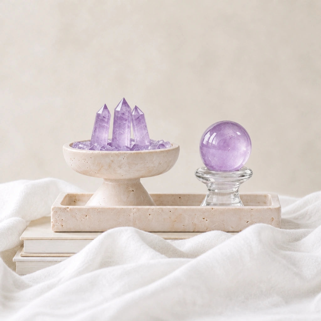 Front view of the insight altar vessel crystal altar decor