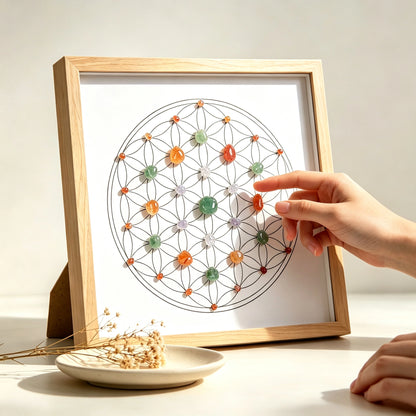 Wellness Grid altar decor for intentional spaces and crystal practice