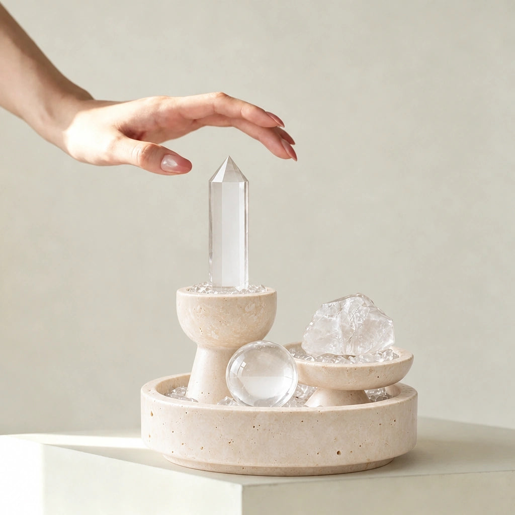 Cleansing Altar Vessel natural crystal altar vessel for intentional spaces