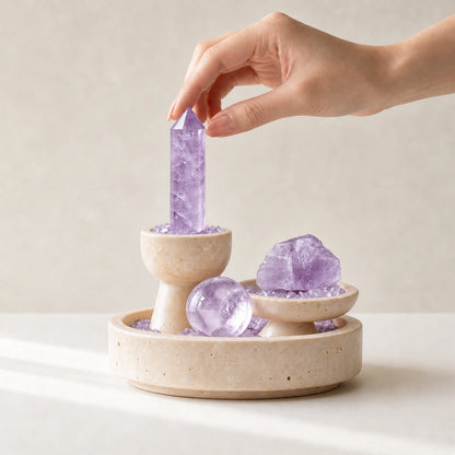 Intuition Altar Vessel natural crystal altar vessel for intentional spaces