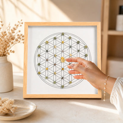 Abundance Grid altar decor for intentional spaces and crystal practice