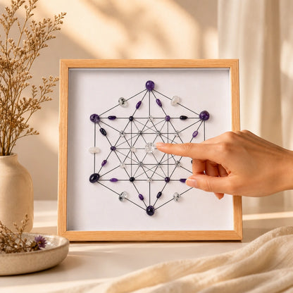 Awaken Grid altar decor for intentional spaces and crystal practice