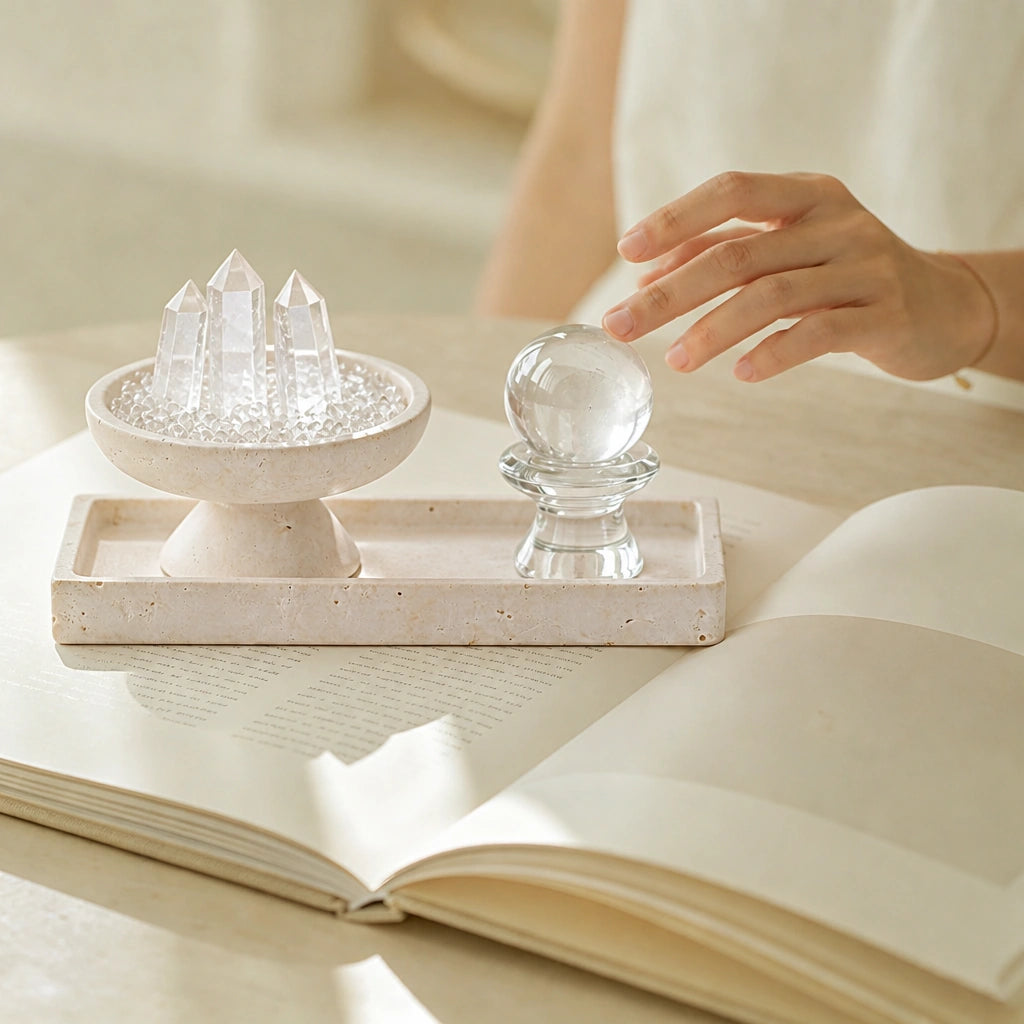 Clarity Altar Vessel natural crystal altar vessel for intentional spaces