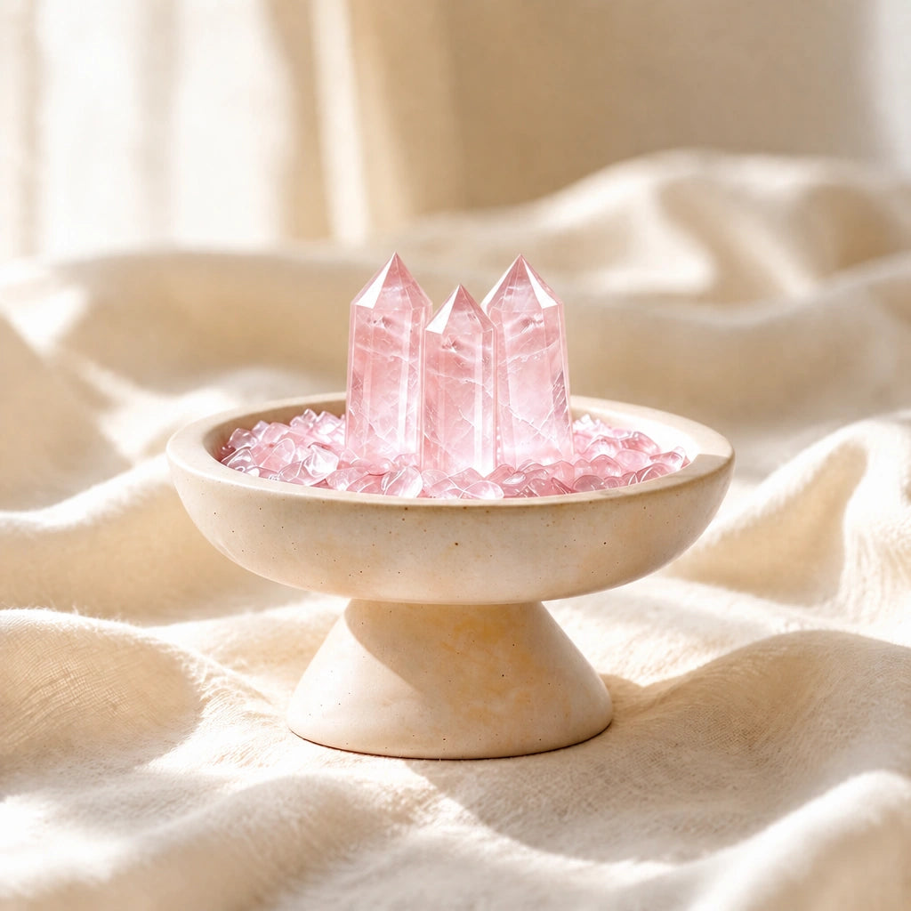 Rose Quartz Array Plinth Vessel detail 3